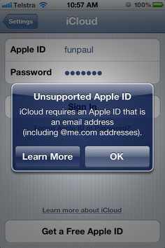 Enable iCloud for old Unsupported Apple ID